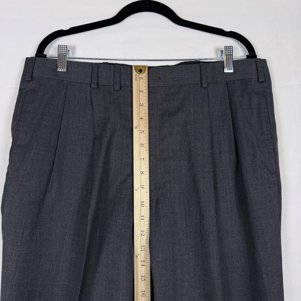 Oxxford Clothes Mens Dress Pants Gray 36x28 Doeskin Wool Bespoke Professional - Picture 6 of 9